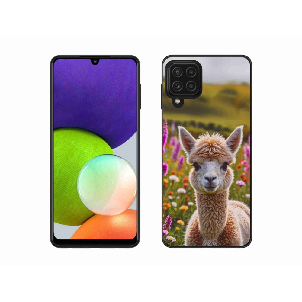 Zselés borítás mmCase Samsung Galaxy A22 4G - láma a réten