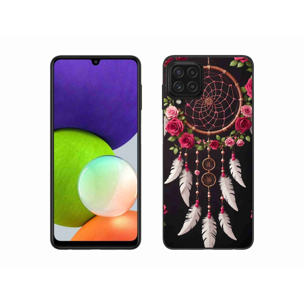 Gél borítás mmCase Samsung Galaxy A22 4G - álomfogó rózsákkal