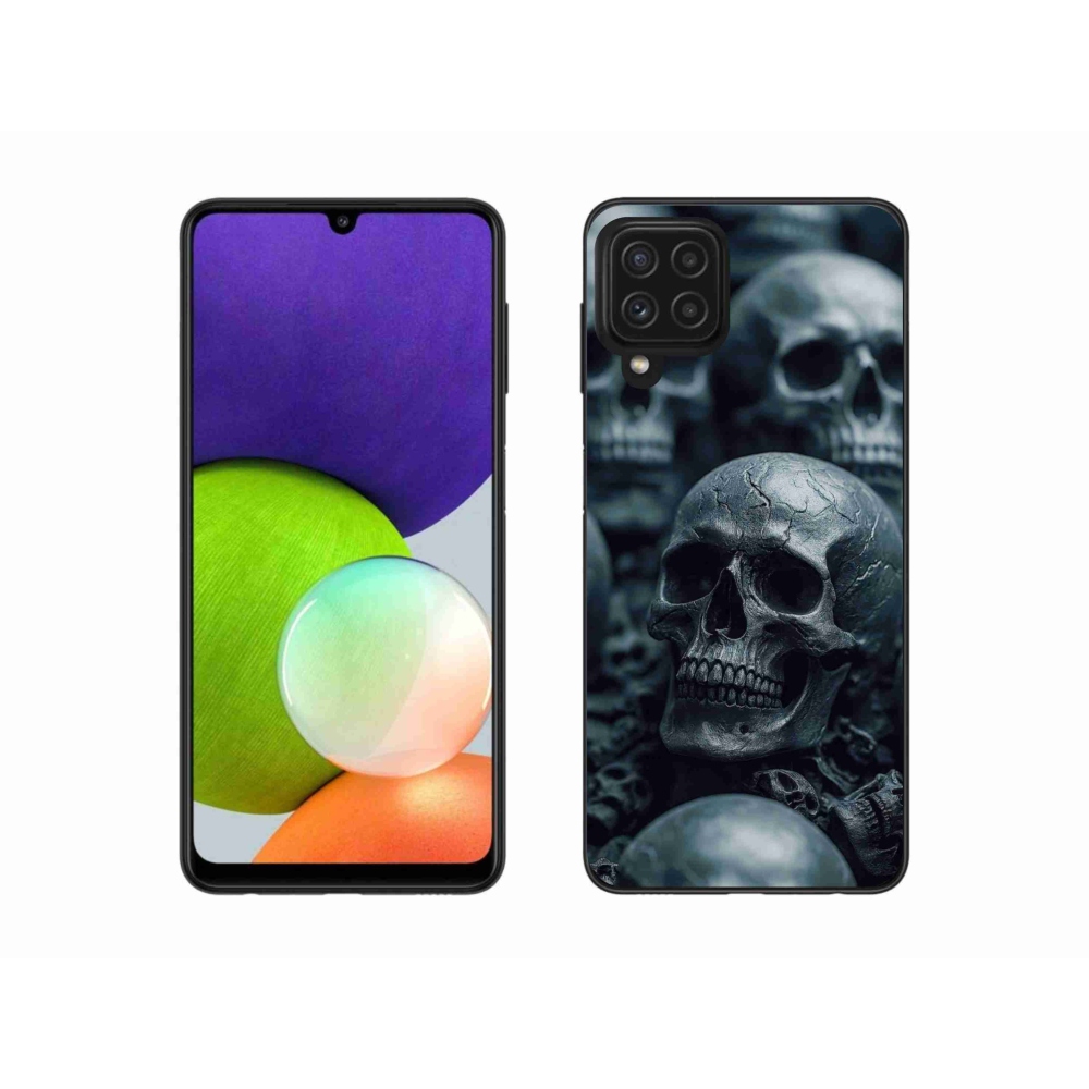 Gél védőburkolat mmCase Samsung Galaxy A22 4G - koponya 2
