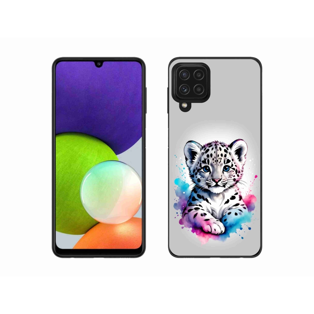 Zselés borítás mmCase Samsung Galaxy A22 4G - leopárd kölyökhöz