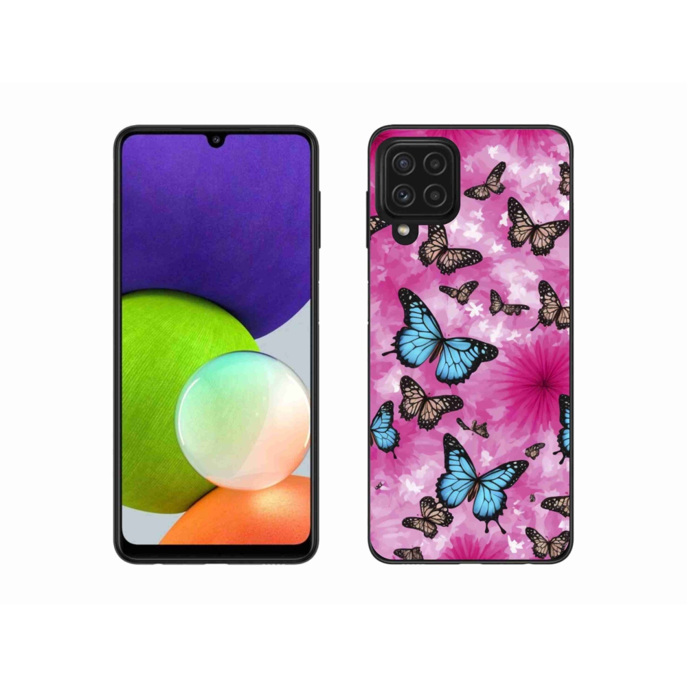 Gél borítás mmCase Samsung Galaxy A22 4G - pillangókert - Samsung Galaxy A22 4G - pillangókert