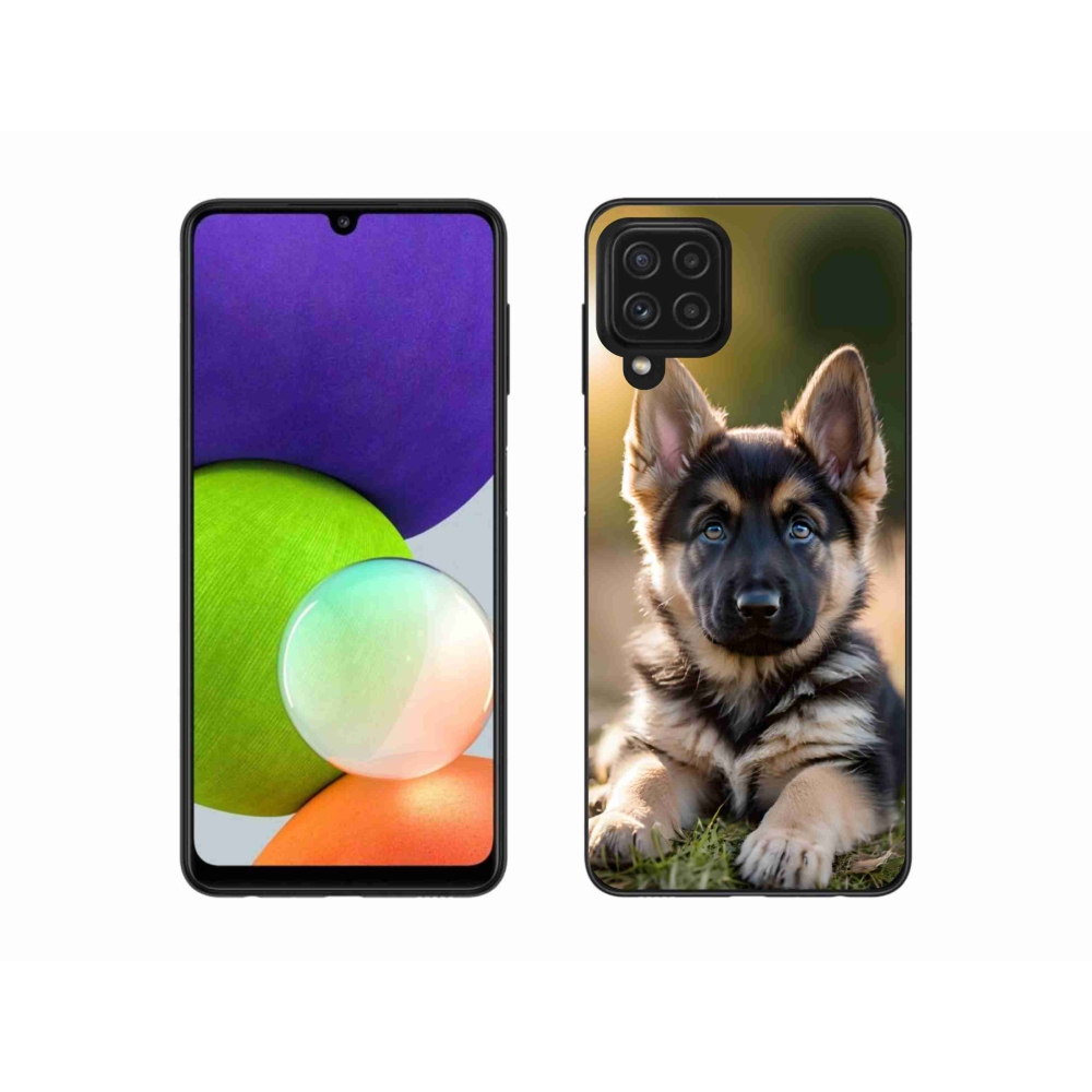 Zselés borítás mmCase Samsung Galaxy A22 4G - Német juhászkutya a természetben
