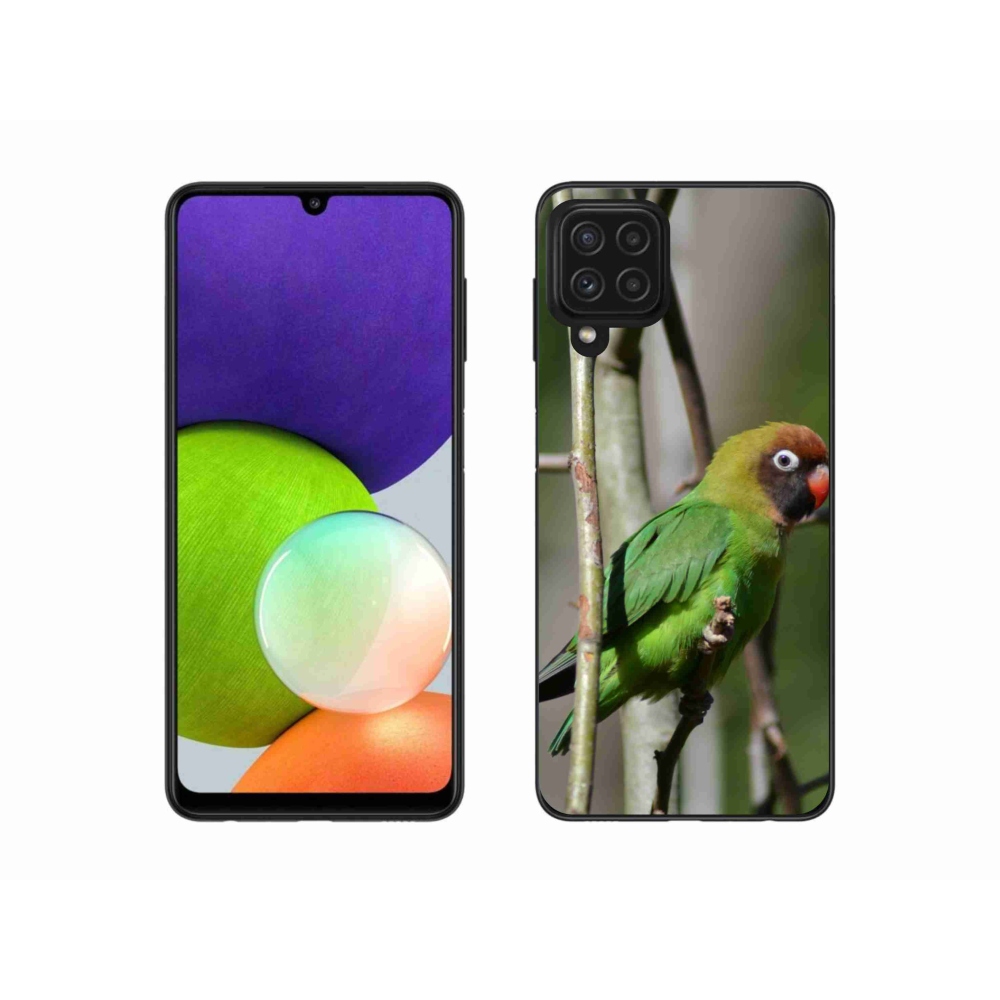 Gél borítás mmCase Samsung Galaxy A22 4G - papagáj agapornis