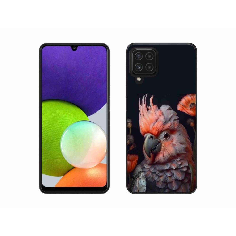 Gél borítás mmCase Samsung Galaxy A22 4G - papagáj kakadu színekben