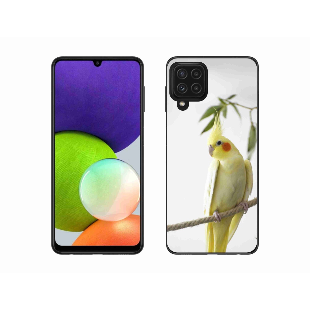 Gél borítás mmCase Samsung Galaxy A22 4G - papagáj korela chocholatá