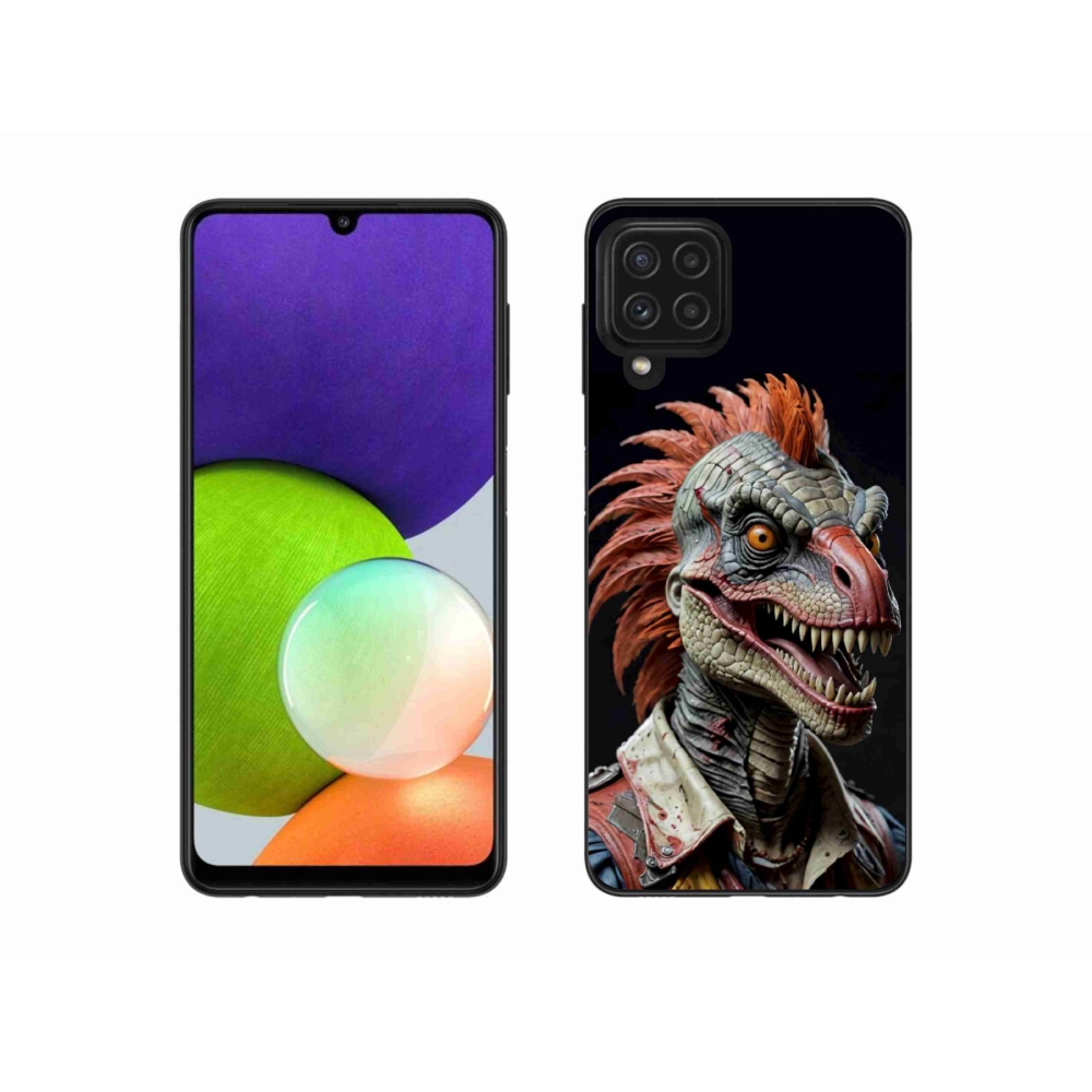 Zselés borítás mmCase Samsung Galaxy A22 4G - punk dinoszauruszhoz