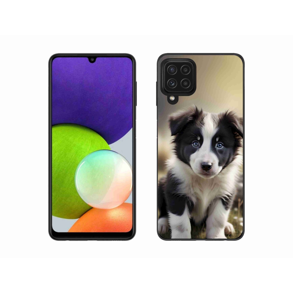 Gél borítás mmCase Samsung Galaxy A22 4G - aranyos border collie - Samsung Galaxy A22 4G - aranyos border collie