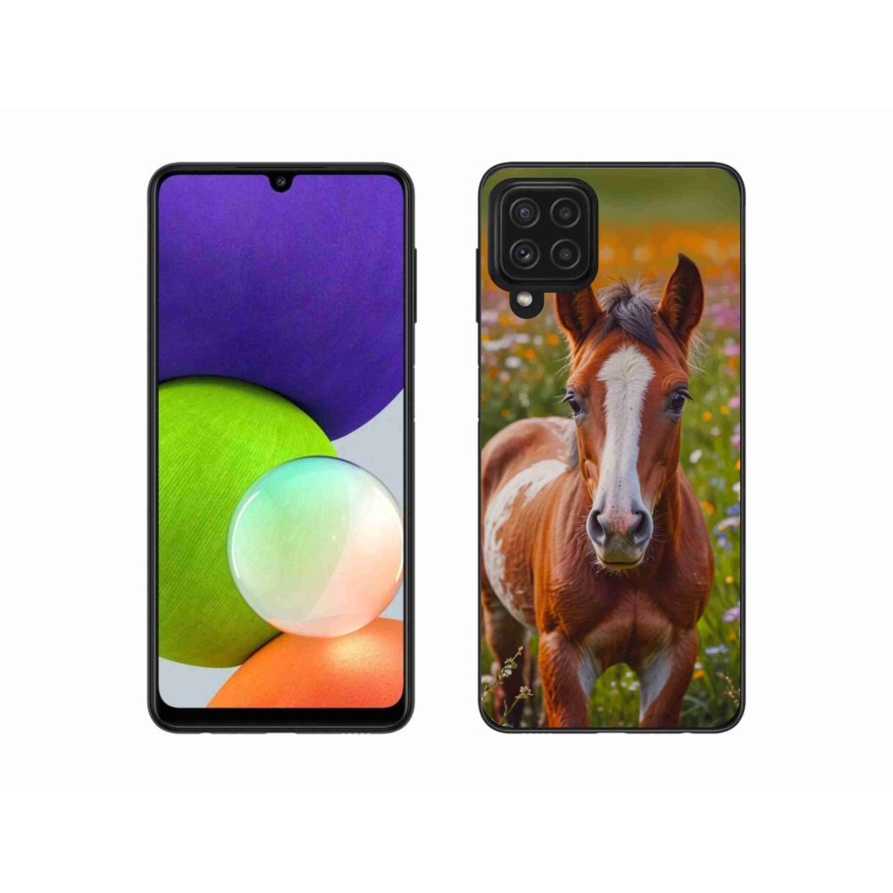 Gél borítás mmCase Samsung Galaxy A22 4G - aranyos csikóhoz