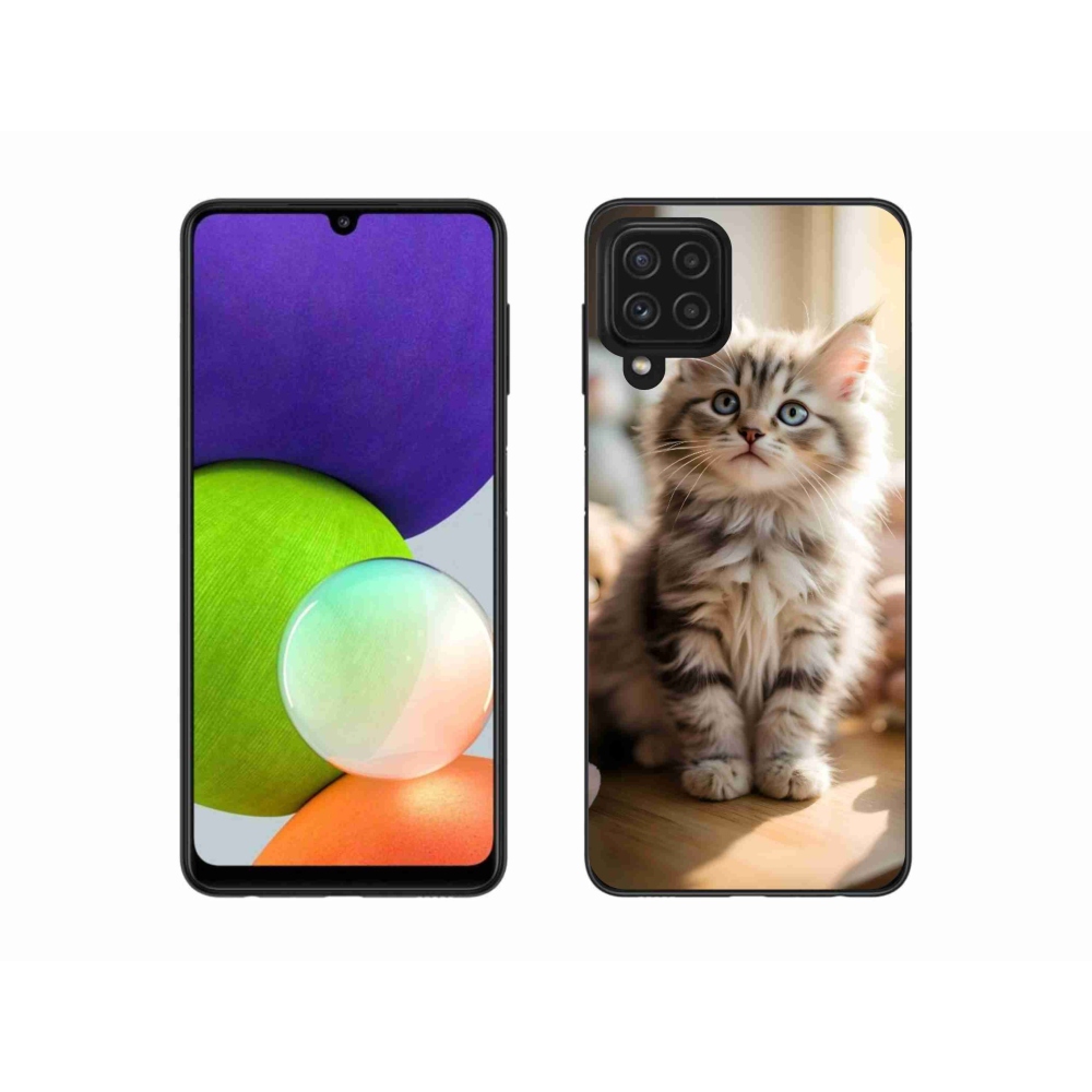 Gél borítás mmCase Samsung Galaxy A22 4G - aranyos cica 10