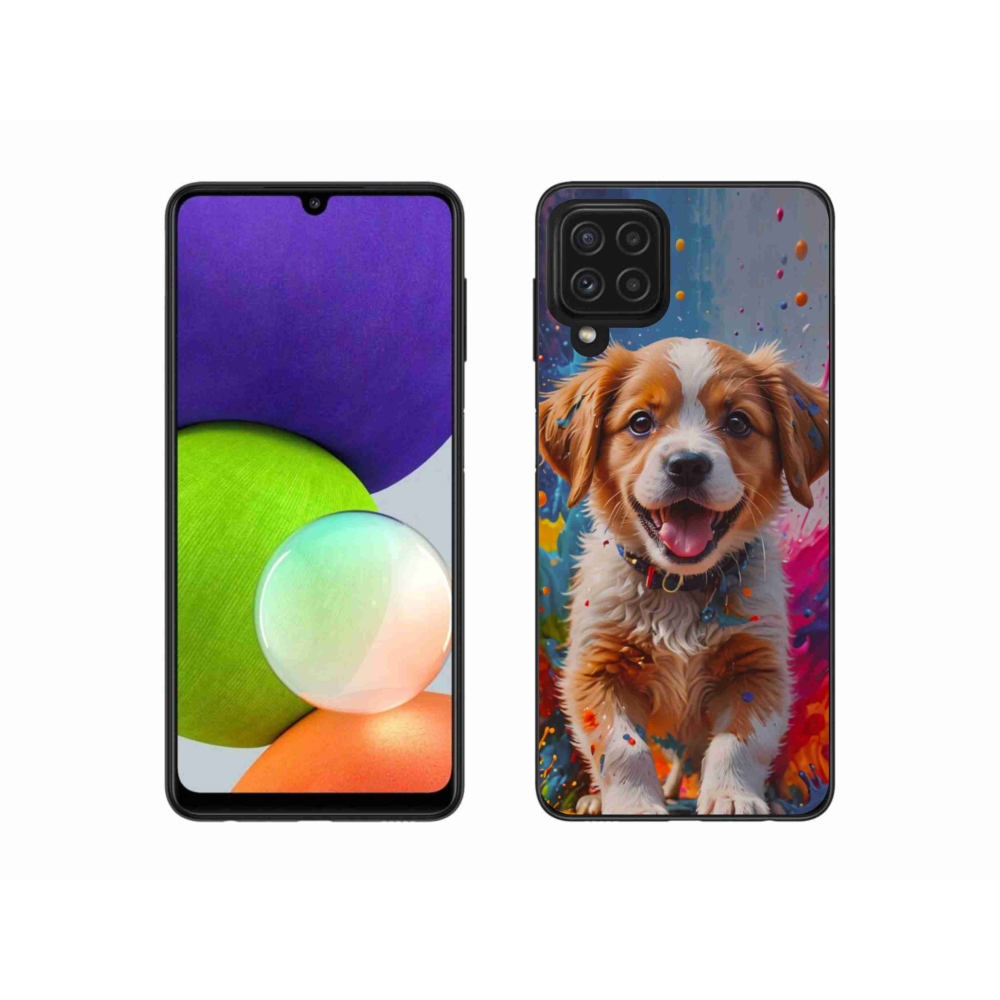 Gél borítás mmCase Samsung Galaxy A22 4G - aranyos kiskutya 3