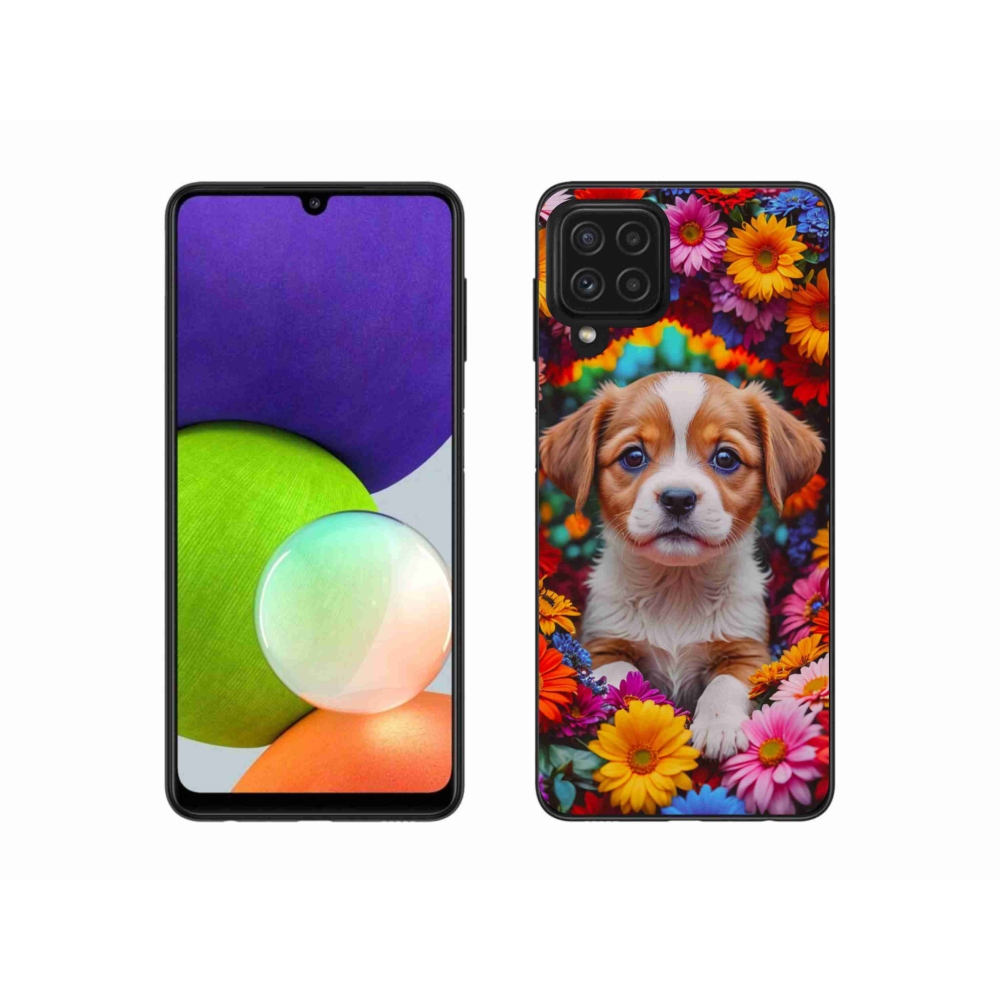 Gél borítás mmCase Samsung Galaxy A22 4G - aranyos kiskutya