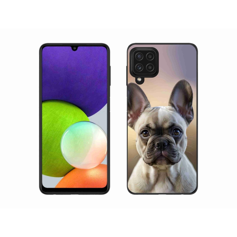 Gél borítás mmCase Samsung Galaxy A22 4G - aranyos francia bulldoghoz