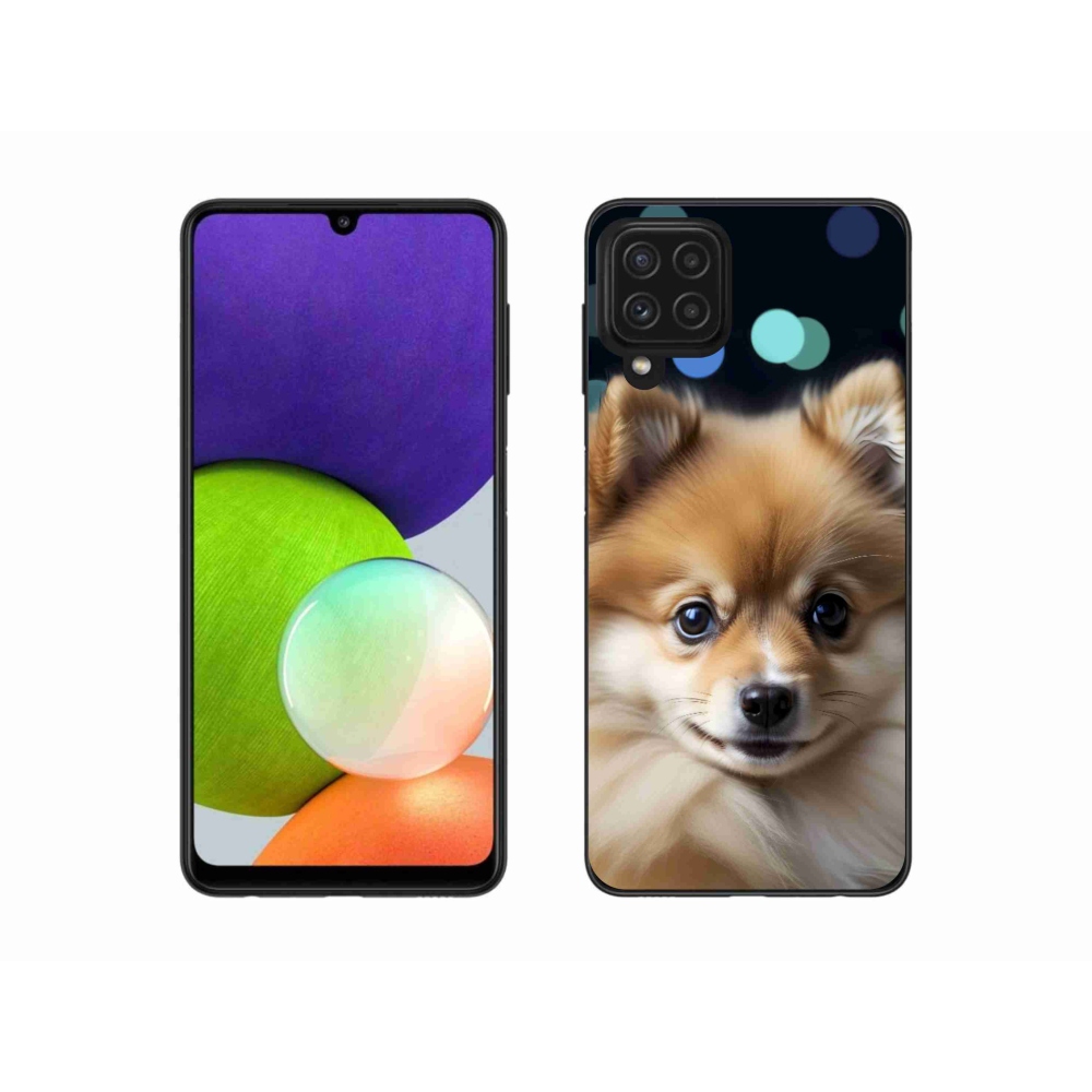 Gél borítás mmCase Samsung Galaxy A22 4G - aranyos pomerániai állathoz