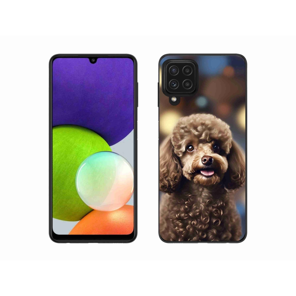 Gél borítás mmCase Samsung Galaxy A22 4G - aranyos uszkárhoz