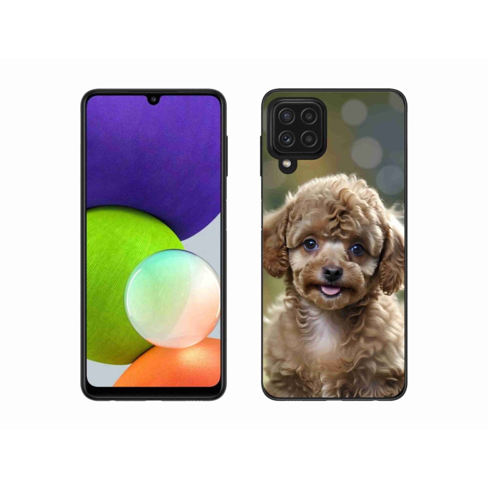 Gél borítás mmCase Samsung Galaxy A22 4G - aranyos uszkárhoz
