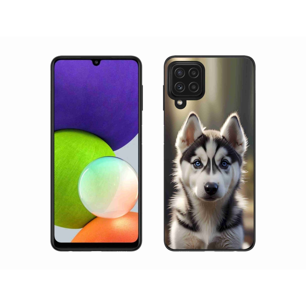 Gél borítás mmCase Samsung Galaxy A22 4G - aranyos szibériai husky - Samsung Galaxy A22 4G számára