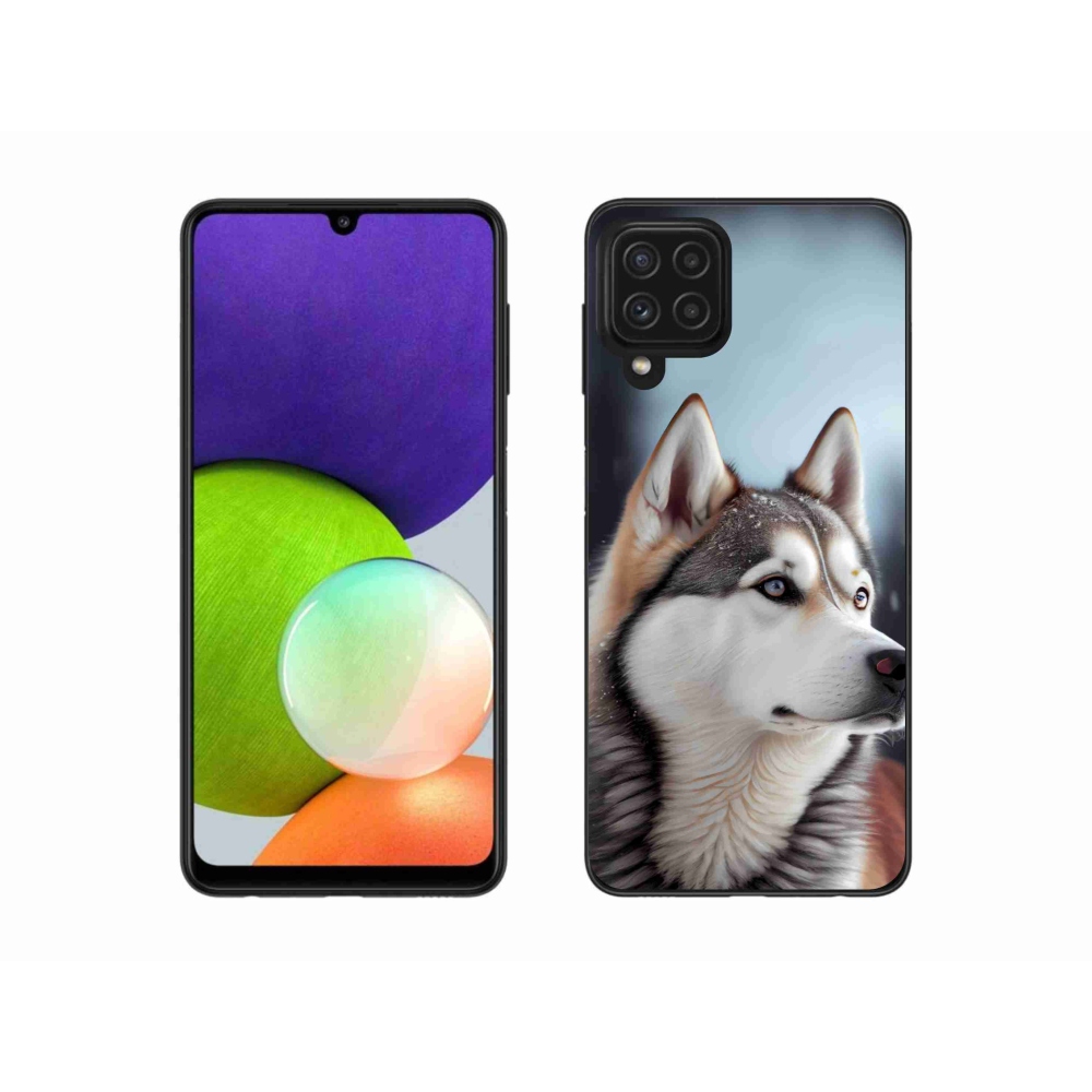 Gél borítás mmCase Samsung Galaxy A22 4G - Szibériai husky - Samsung Galaxy A22 4G számára