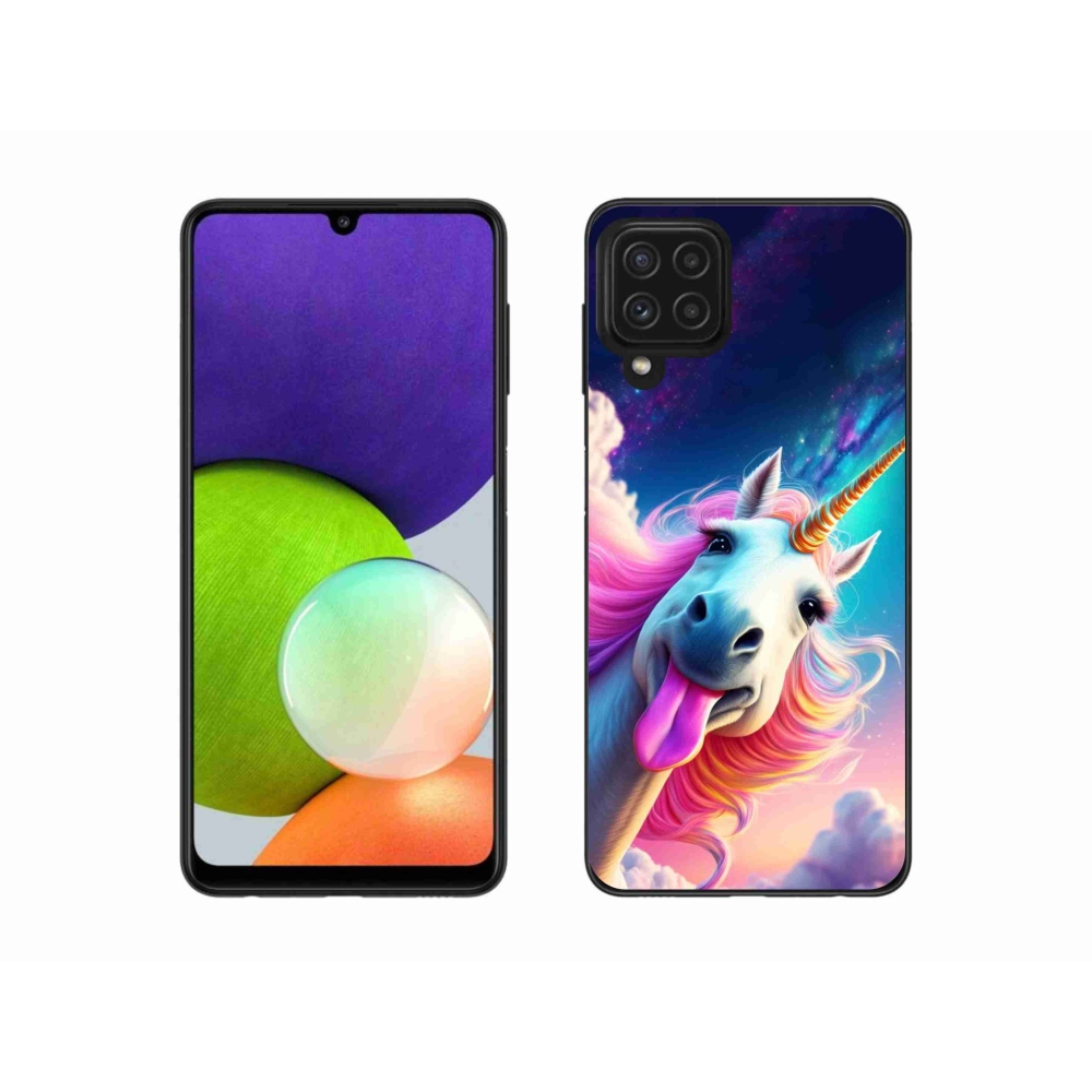 Zselés borítás mmCase Samsung Galaxy A22 4G - őrült egyszarvúhoz