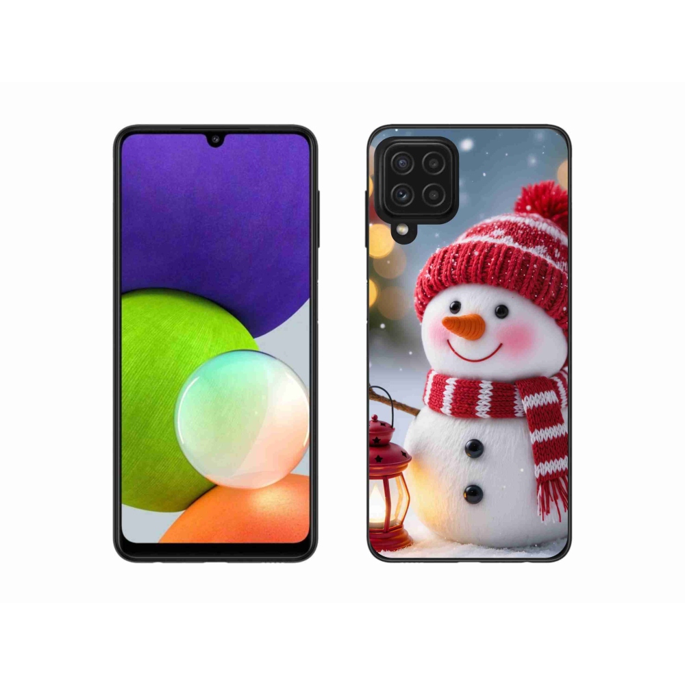 Gél borítás mmCase Samsung Galaxy A22 4G - hóember 2