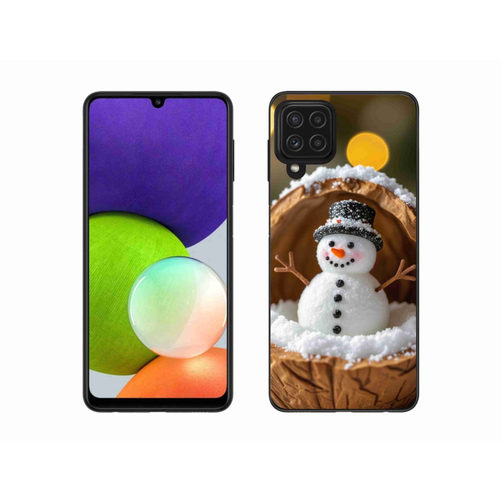 Gél borítás mmCase Samsung Galaxy A22 4G - hóember 4