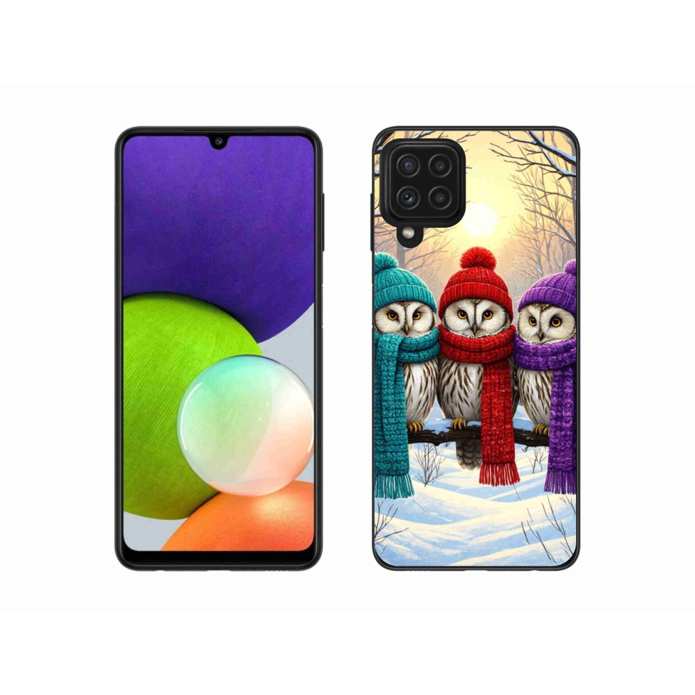 Gél borítás mmCase Samsung Galaxy A22 4G - bagoly barátok