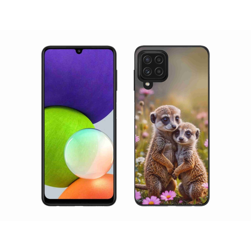 Gél borítás mmCase Samsung Galaxy A22 4G - szurikátás duó számára