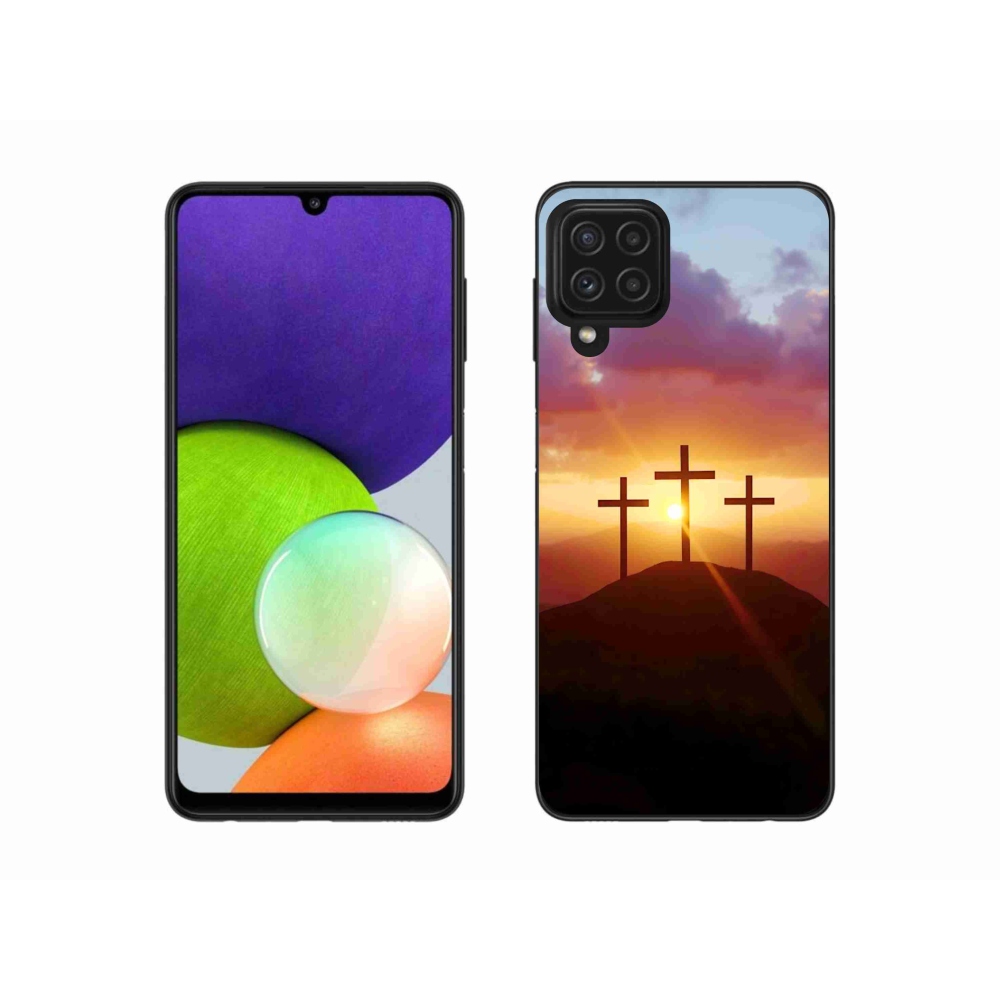 Zselés borítás mmCase Samsung Galaxy A22 4G - három kereszt