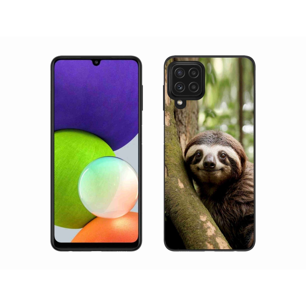 Gél borítás mmCase Samsung Galaxy A22 4G - mosolygó lajhár