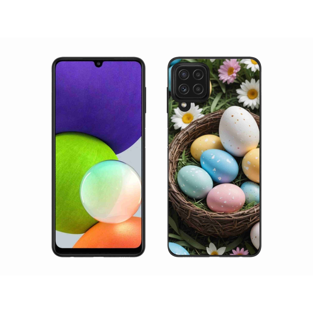 Zselés borítás mmCase Samsung Galaxy A22 4G - Húsvéti tojások 2