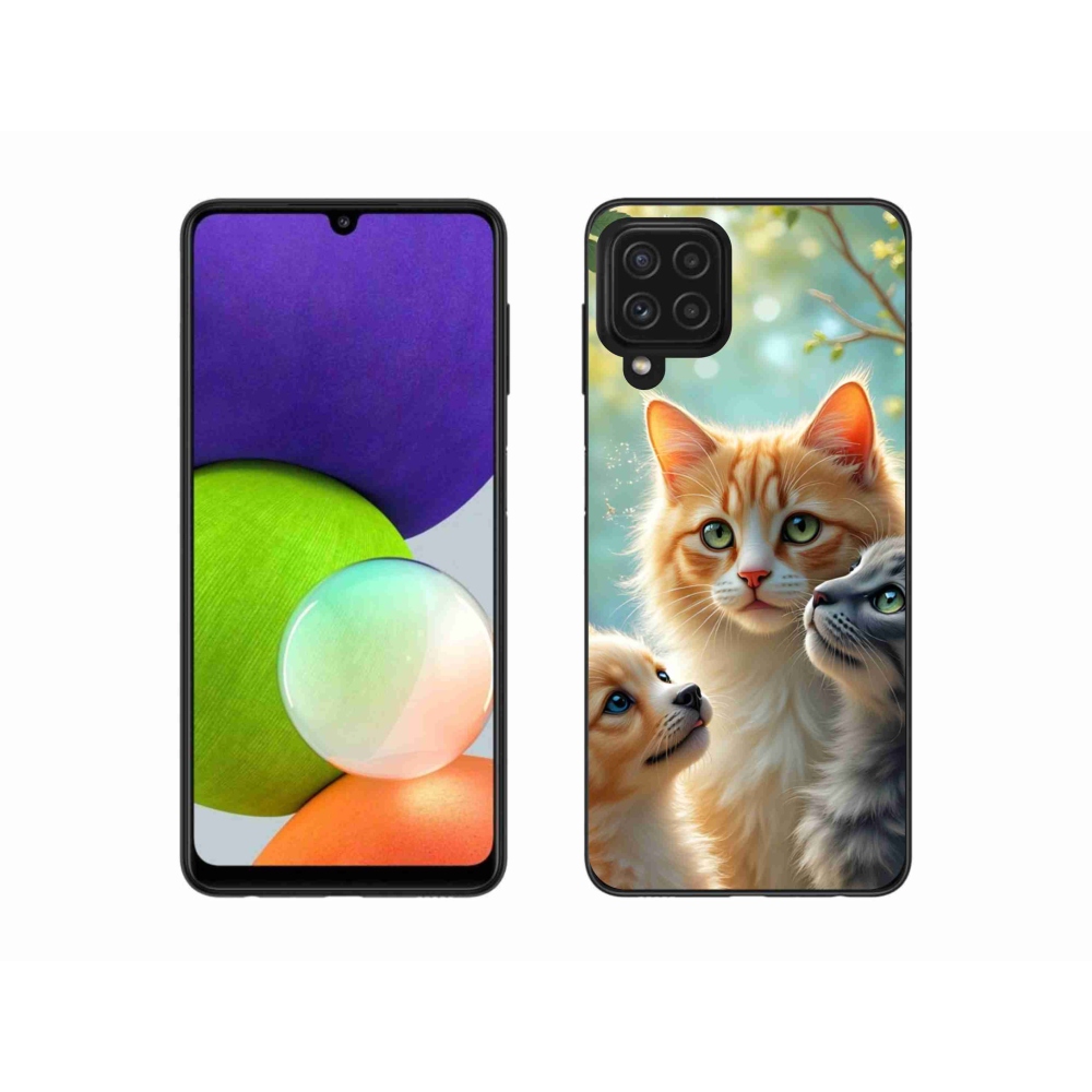 Gél borítás mmCase Samsung Galaxy A22 4G - állati barátság 2