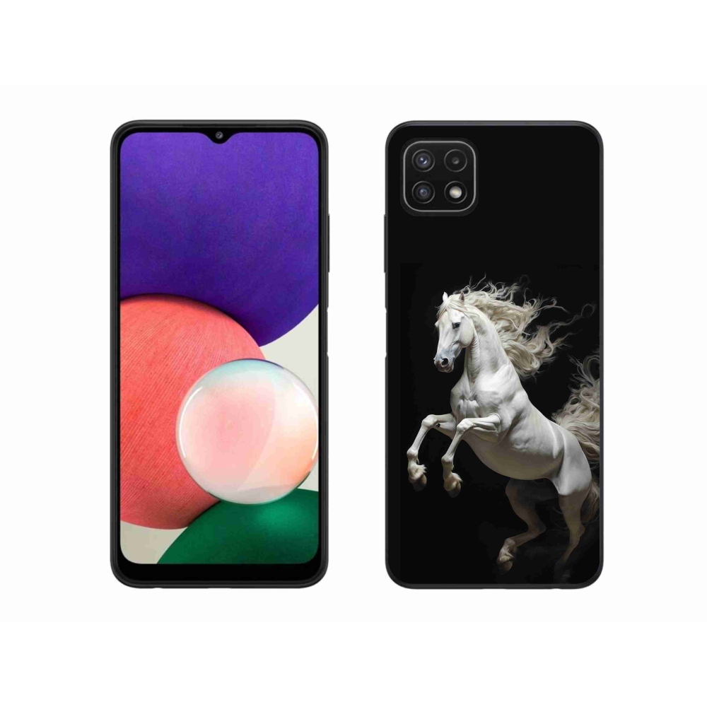 Gél védőhuzat mmCase Samsung Galaxy A22 5G - fehér ló 4