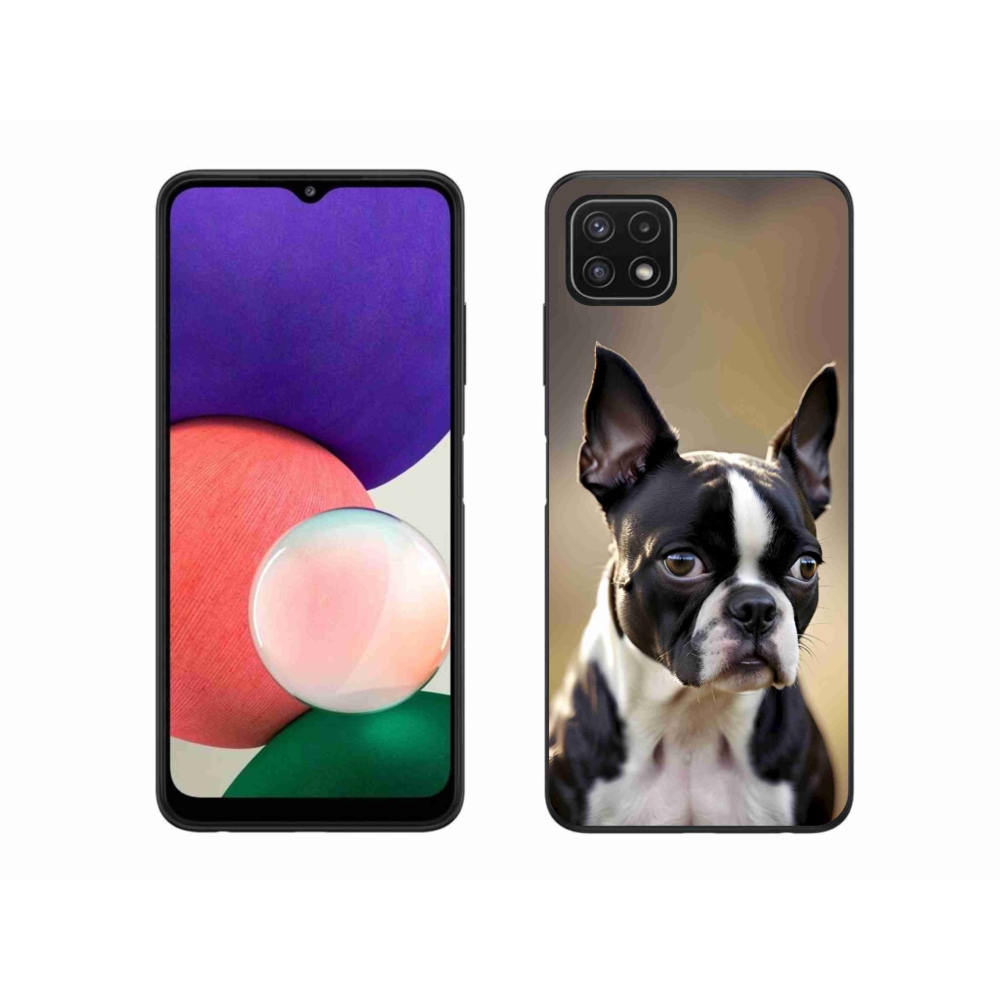 Gél borítás mmCase Samsung Galaxy A22 5G - Boston Terrier