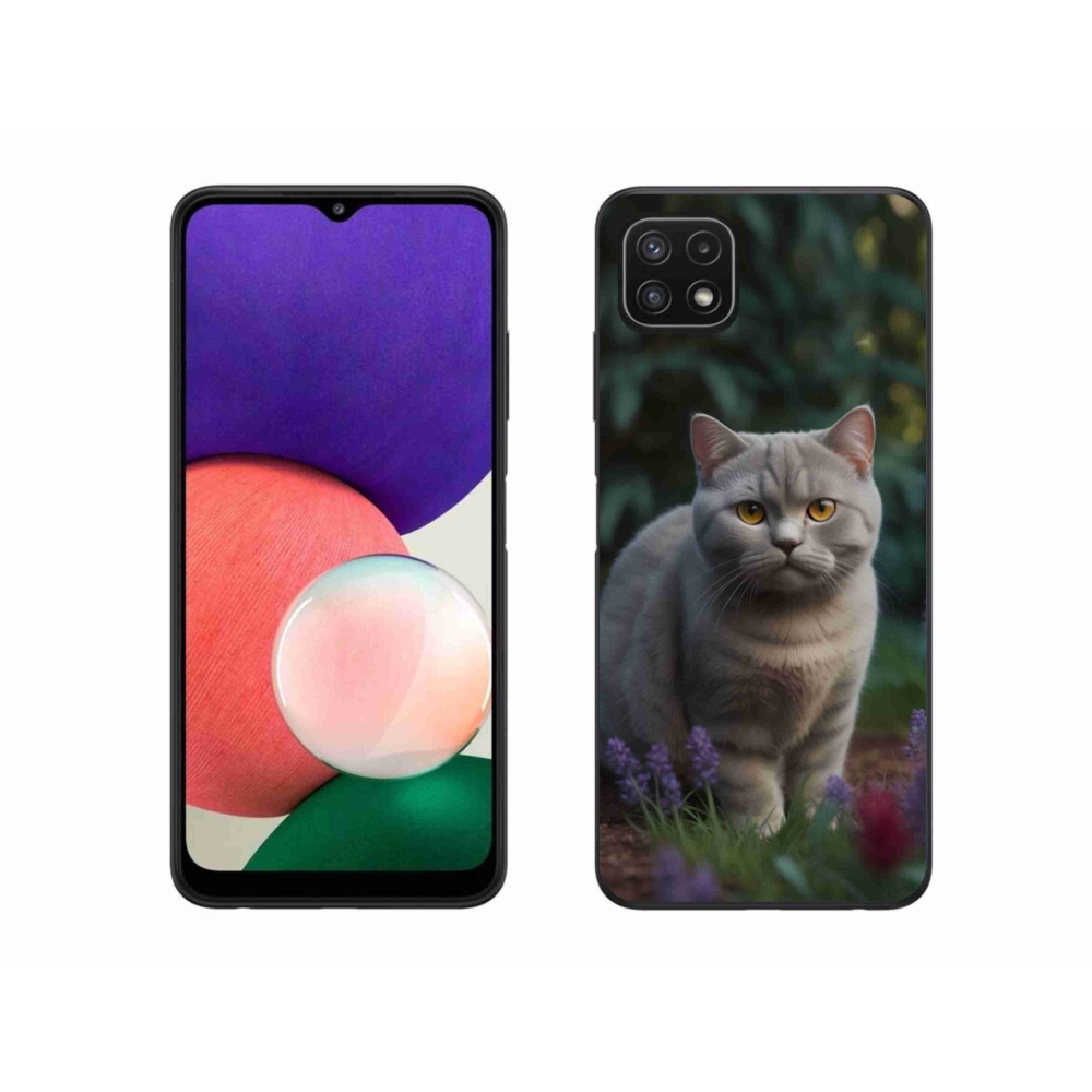 Zselés borítás mmCase Samsung Galaxy A22 5G - brit macska