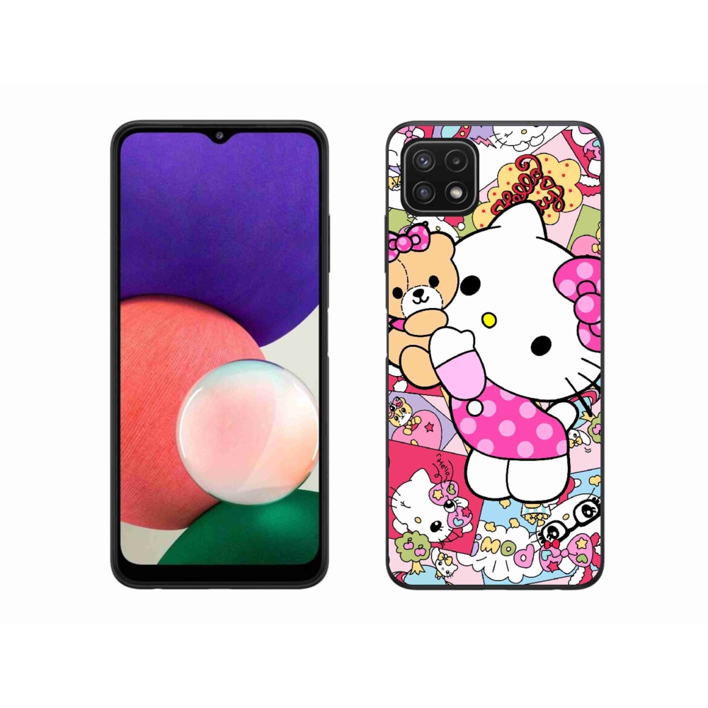 Gél borítás mmCase Samsung Galaxy A22 5G - aranyos cica - Samsung Galaxy A22 5G - cuki cica