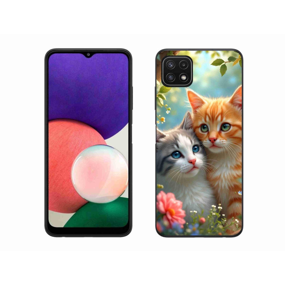 Gél borítás mmCase Samsung Galaxy A22 5G - macskaszerelem 2