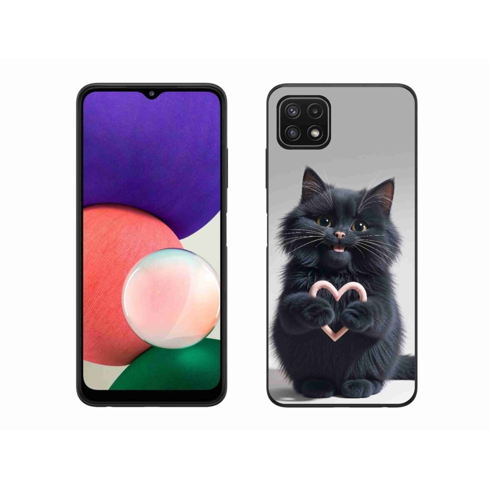 Gél borítás mmCase Samsung Galaxy A22 5G - macskaszerelem 3
