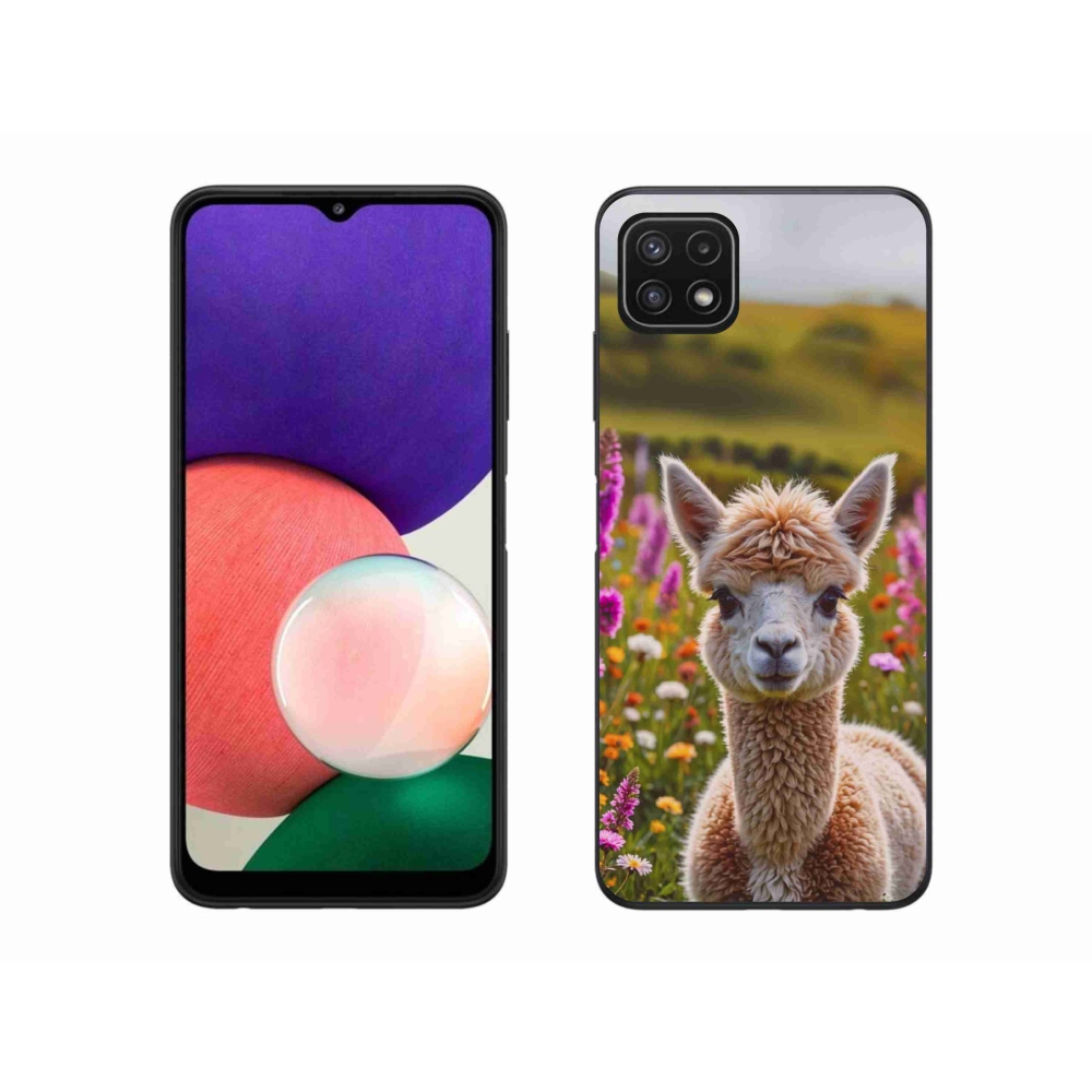 Zselés borítás mmCase Samsung Galaxy A22 5G - láma a réten
