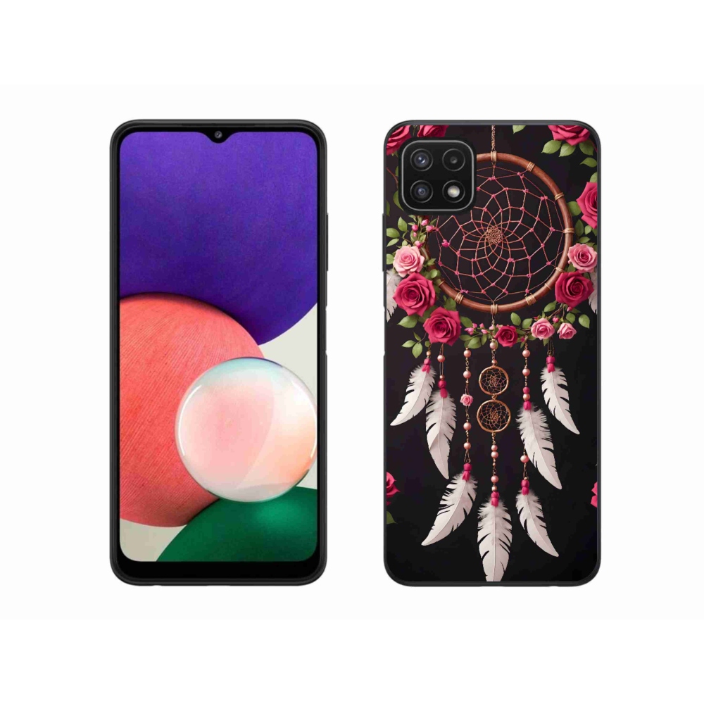 Gél borító mmCase Samsung Galaxy A22 5G - álomfogó rózsákkal mmCase Samsung Galaxy A22 5G-hez - álomfogó rózsákkal