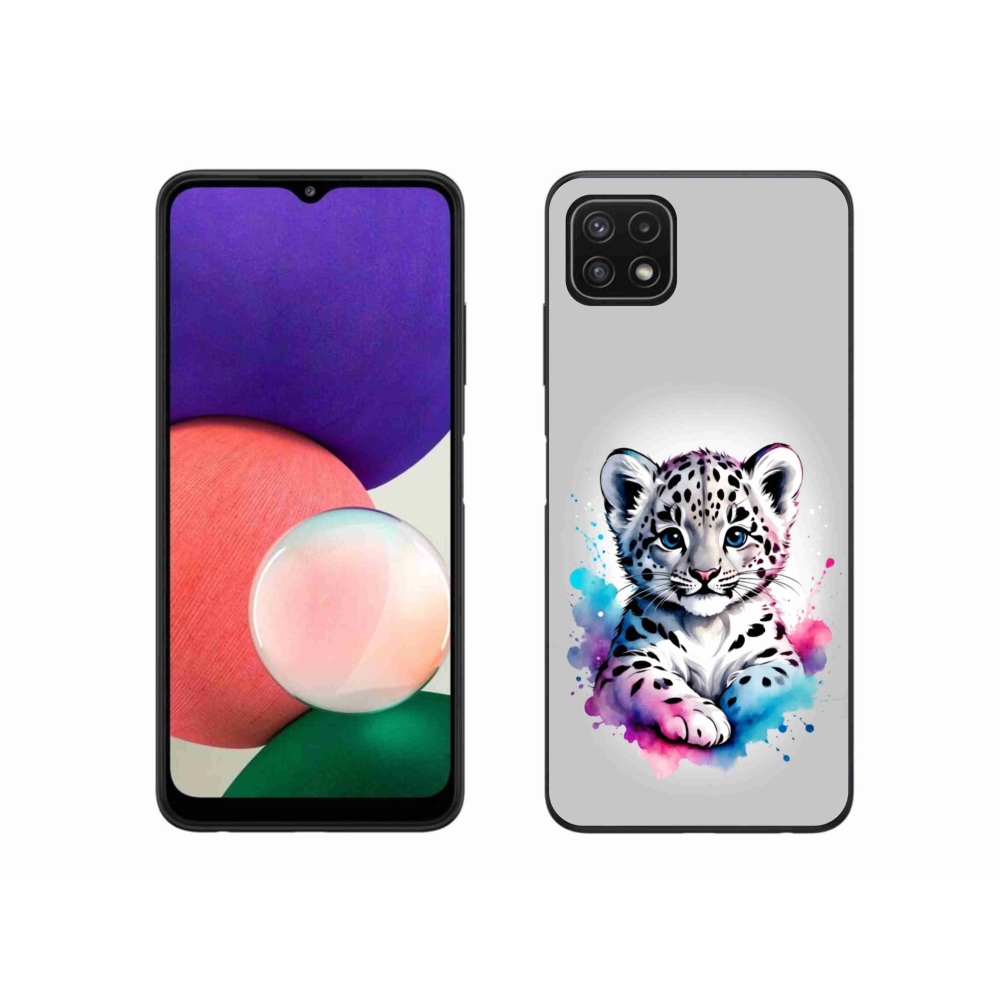 Zselés borítás mmCase Samsung Galaxy A22 5G - leopárd kölyökhöz