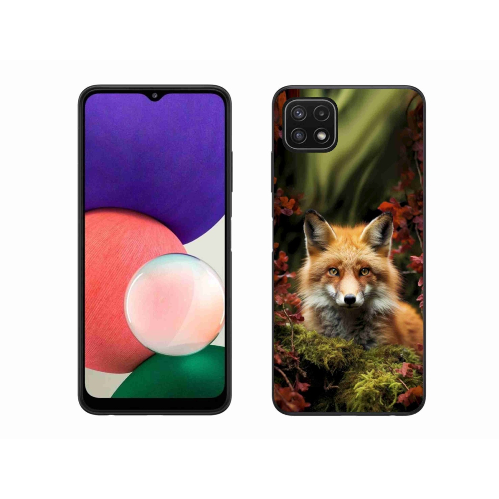 Zselés borítás mmCase Samsung Galaxy A22 5G - róka az erdőben