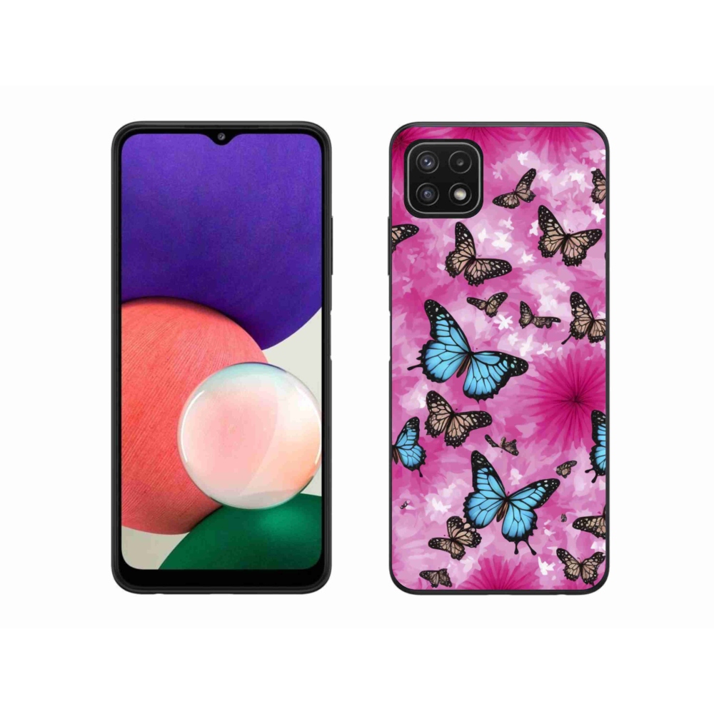 Gél borítás mmCase Samsung Galaxy A22 5G - pillangókert - Samsung Galaxy A22 5G számára
