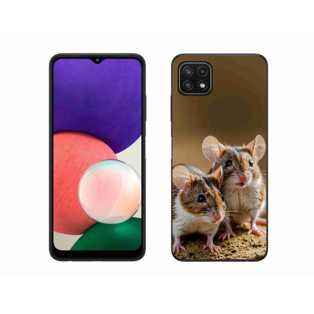 Zselés borítás mmCase Samsung Galaxy A22 5G - egér duóhoz