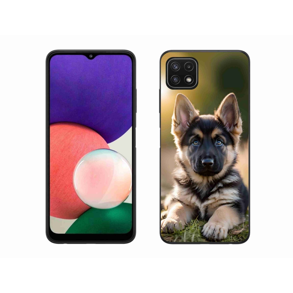 Zselés borítás mmCase Samsung Galaxy A22 5G - Német juhászkutya a természetben