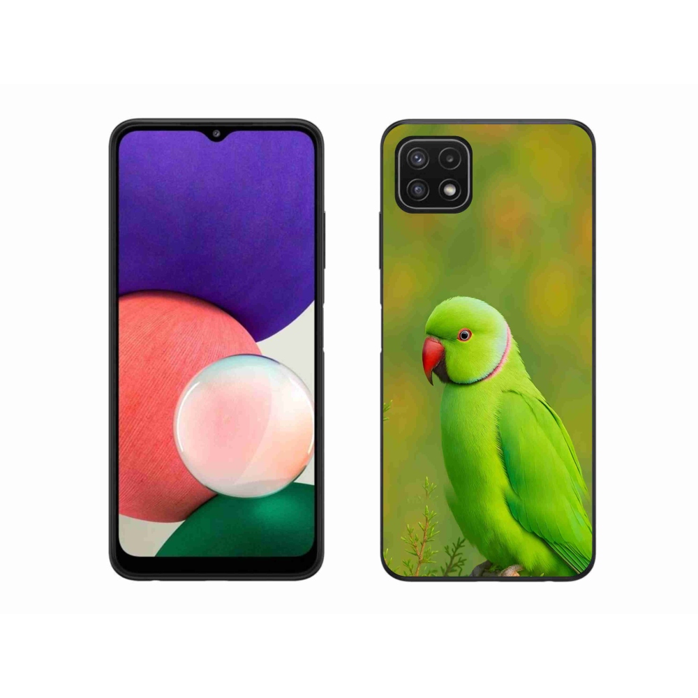 Zselés borítás mmCase Samsung Galaxy A22 5G - papagáj alexander 2