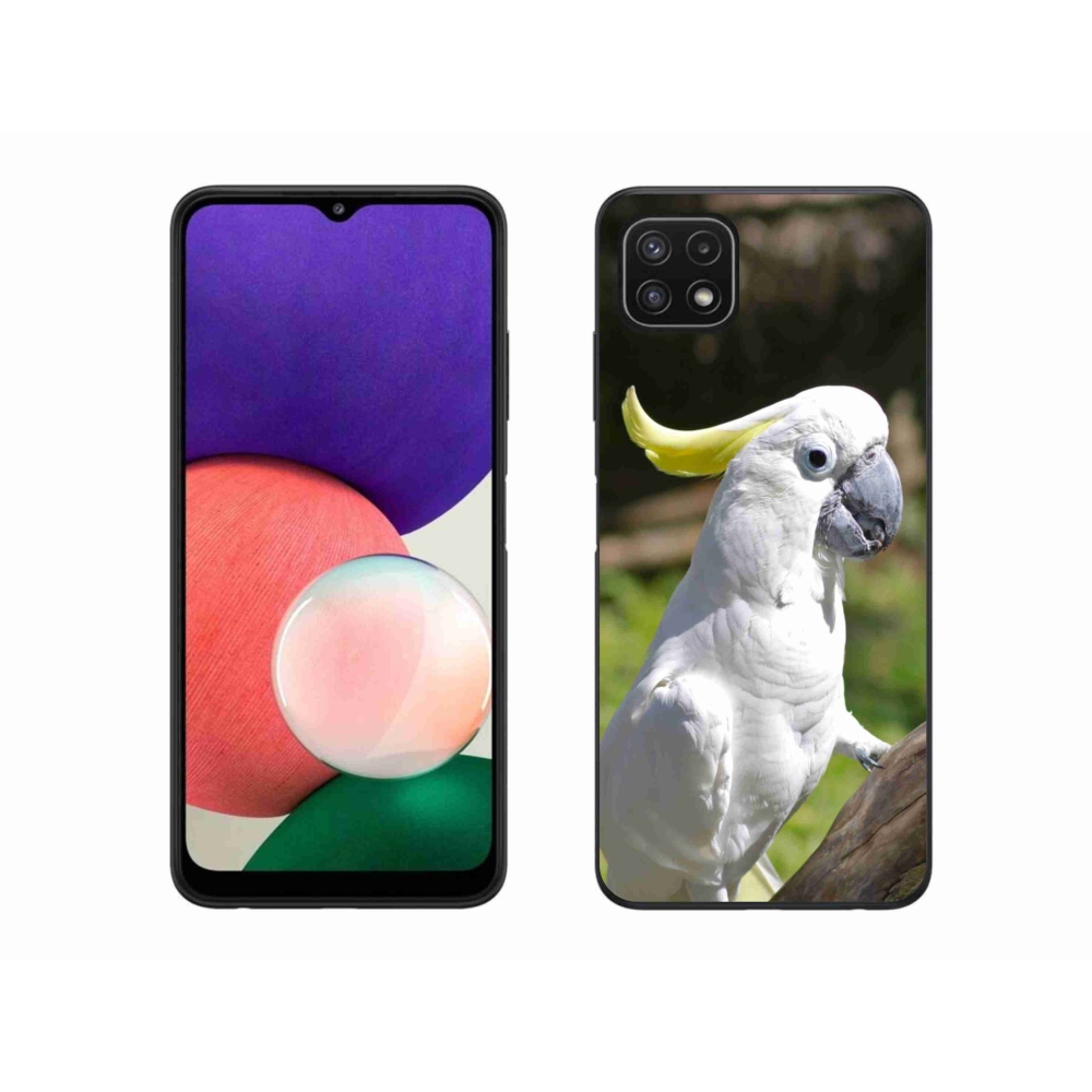 Gél borítás mmCase Samsung Galaxy A22 5G - papagáj kakadu 2