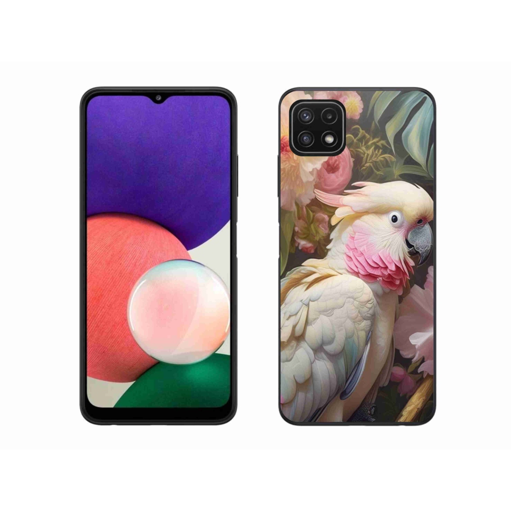 Zselés borítás mmCase Samsung Galaxy A22 5G - papagáj kakadu rózsaszín 2