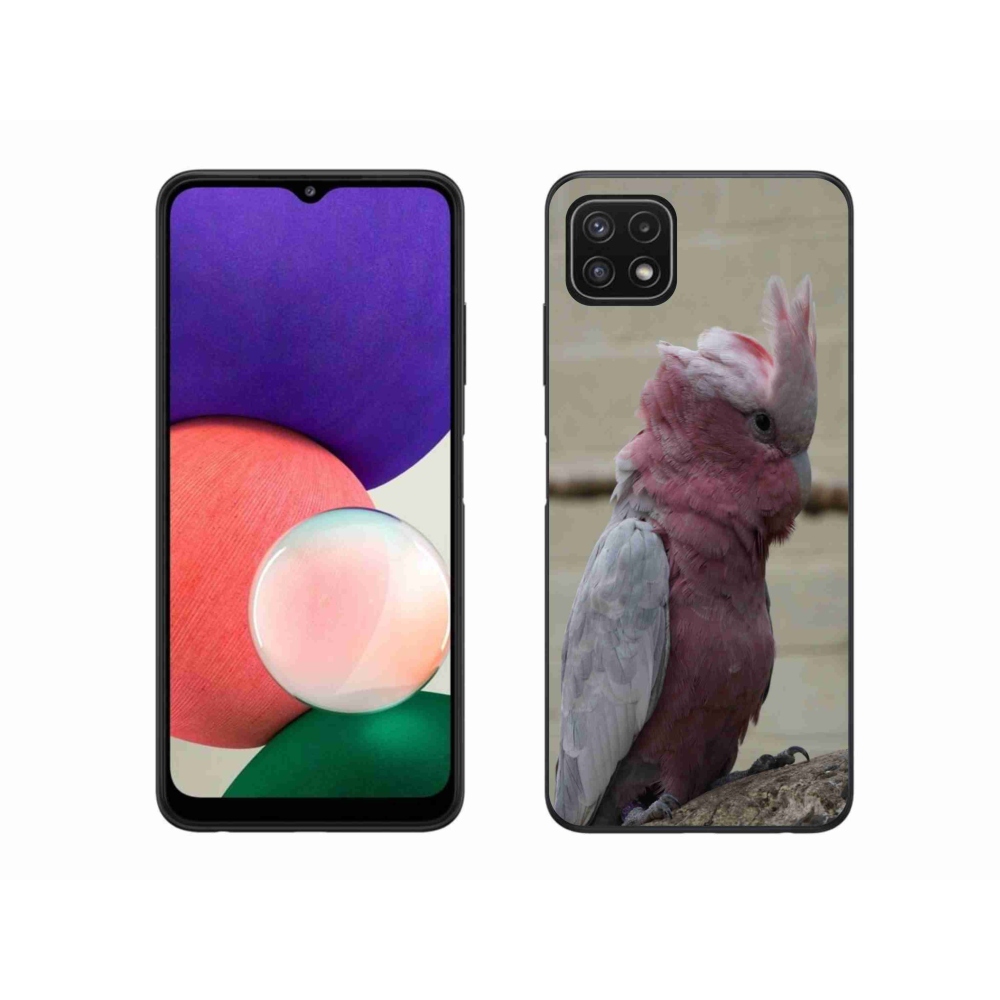 Zselés borítás mmCase Samsung Galaxy A22 5G - papagáj kakadu rózsaszínű