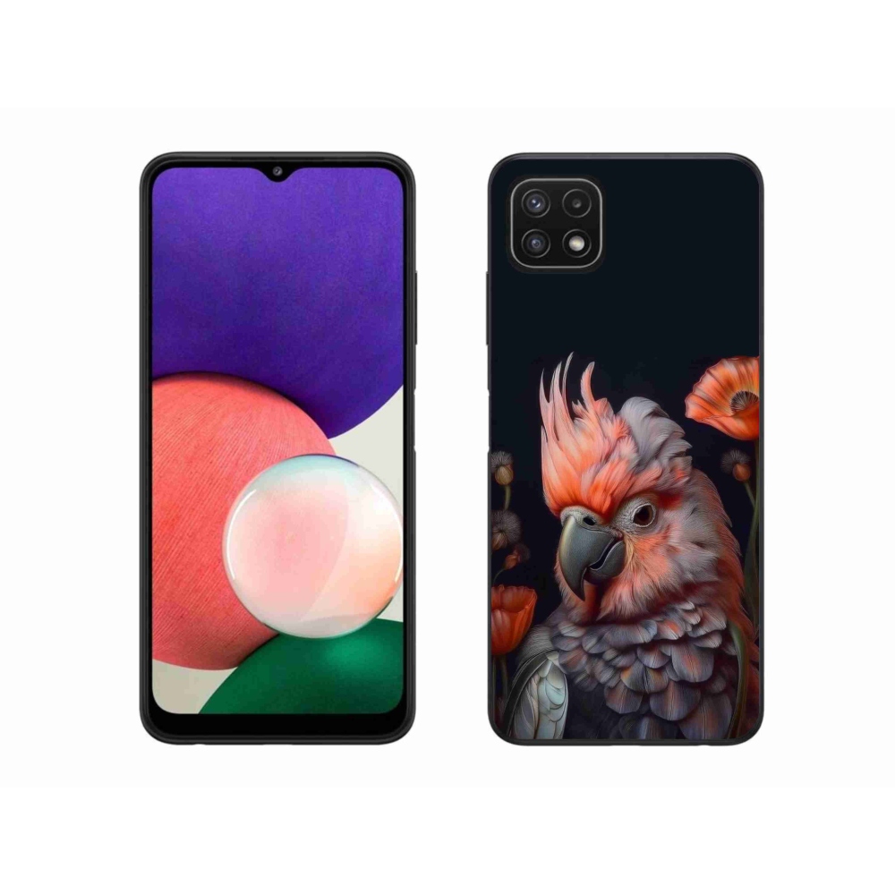 Gél borítás mmCase Samsung Galaxy A22 5G - papagáj kakadu színekben
