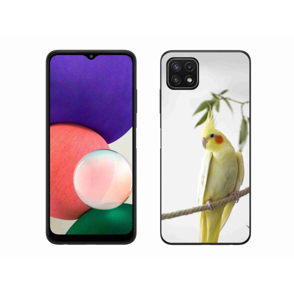 Gél borítás mmCase Samsung Galaxy A22 5G - papagáj korela chocholatá