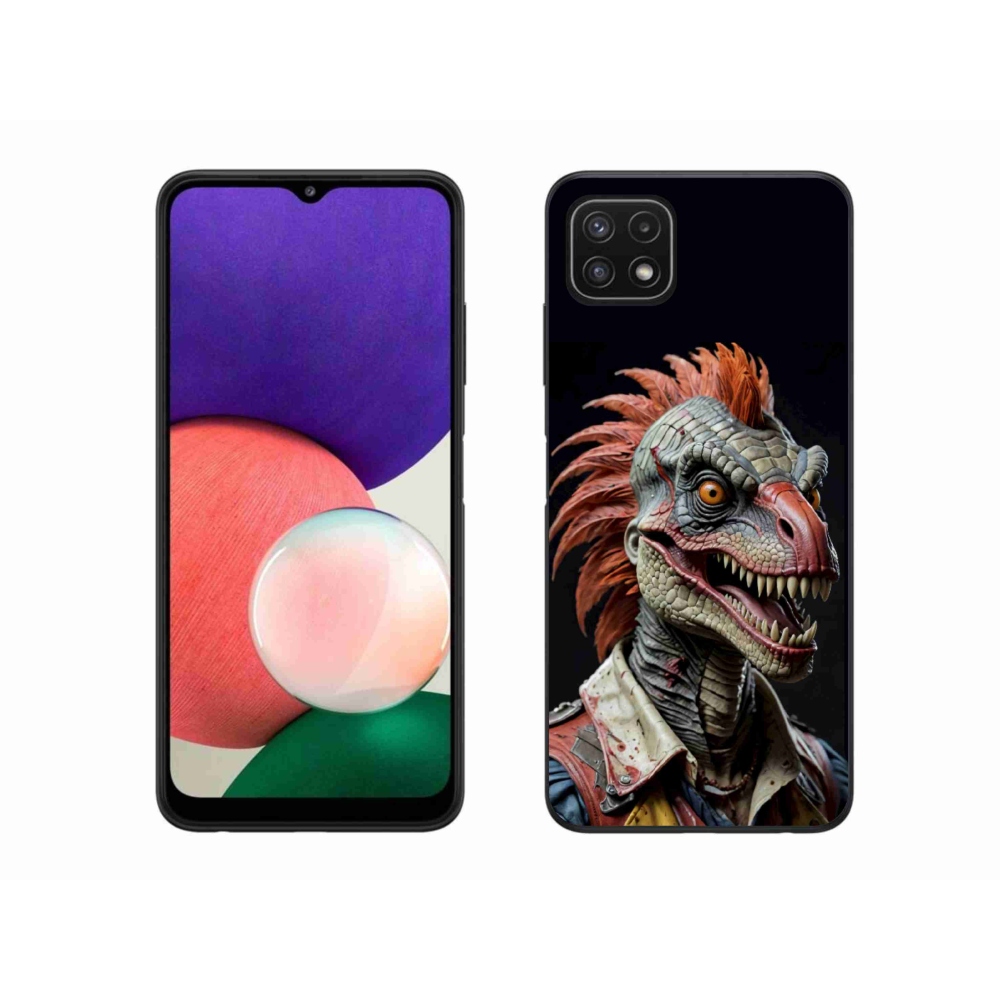 Zselés borítás mmCase Samsung Galaxy A22 5G - punk dinoszauruszhoz